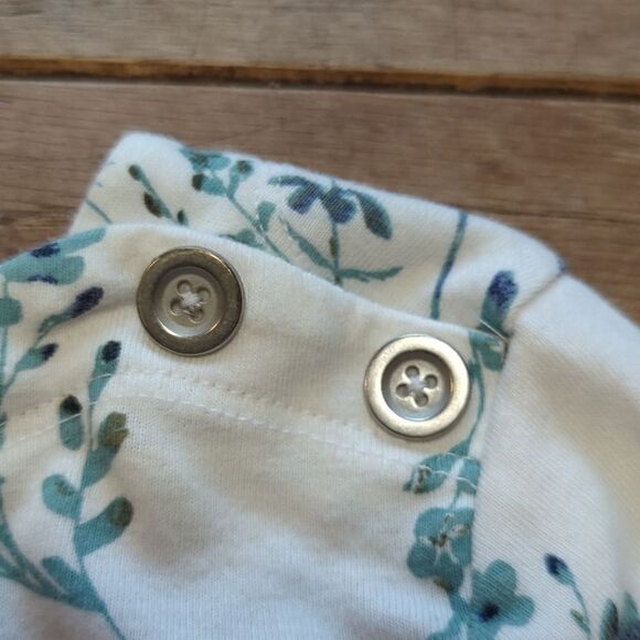 Women's Croft & Barrow white blouse with teal floral print size XXL - Picture 3 of 4